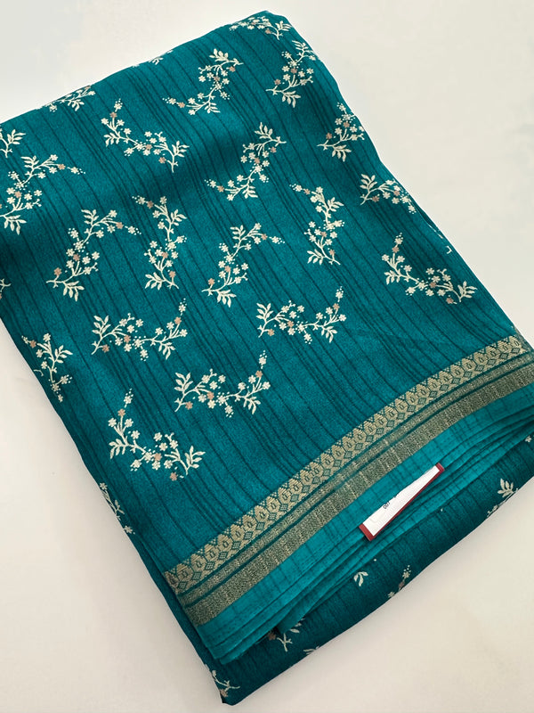 Tussar Printed Saree-JU7