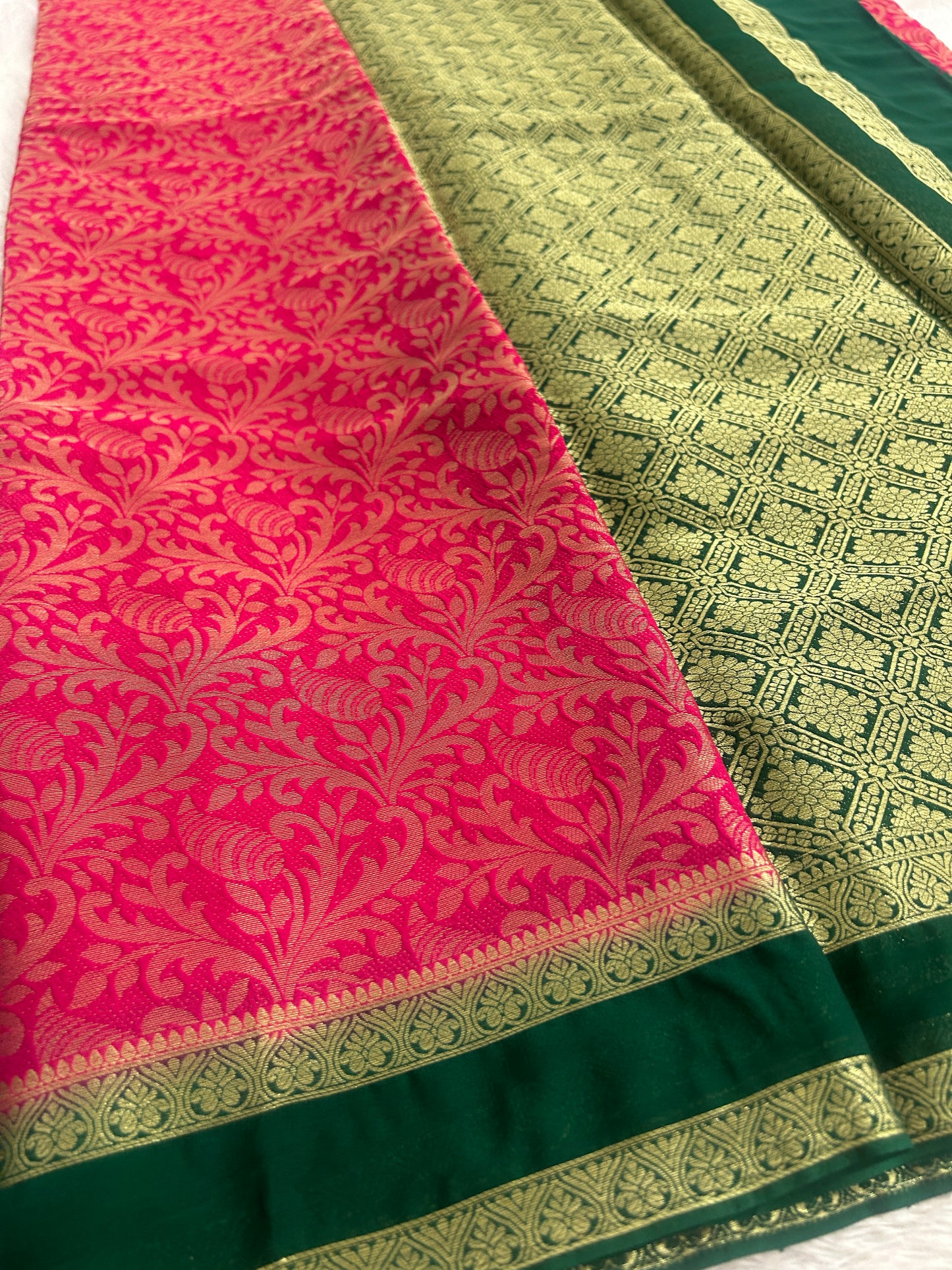 Brocade Style Semi Mysore Silk