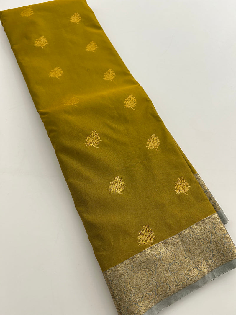 New collection in Kanchi Semi Silk sarees for Varmahalaxmi with contrast matching blouse piece-JU30