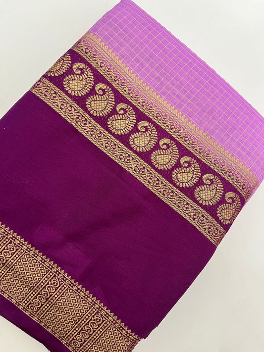 Crepe Small Checks Bentex Border