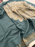 Designer Saree - Grey Crepe Georgette JU17