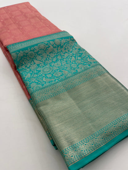 Pure Kanchipuram silk saree with silk mark certified