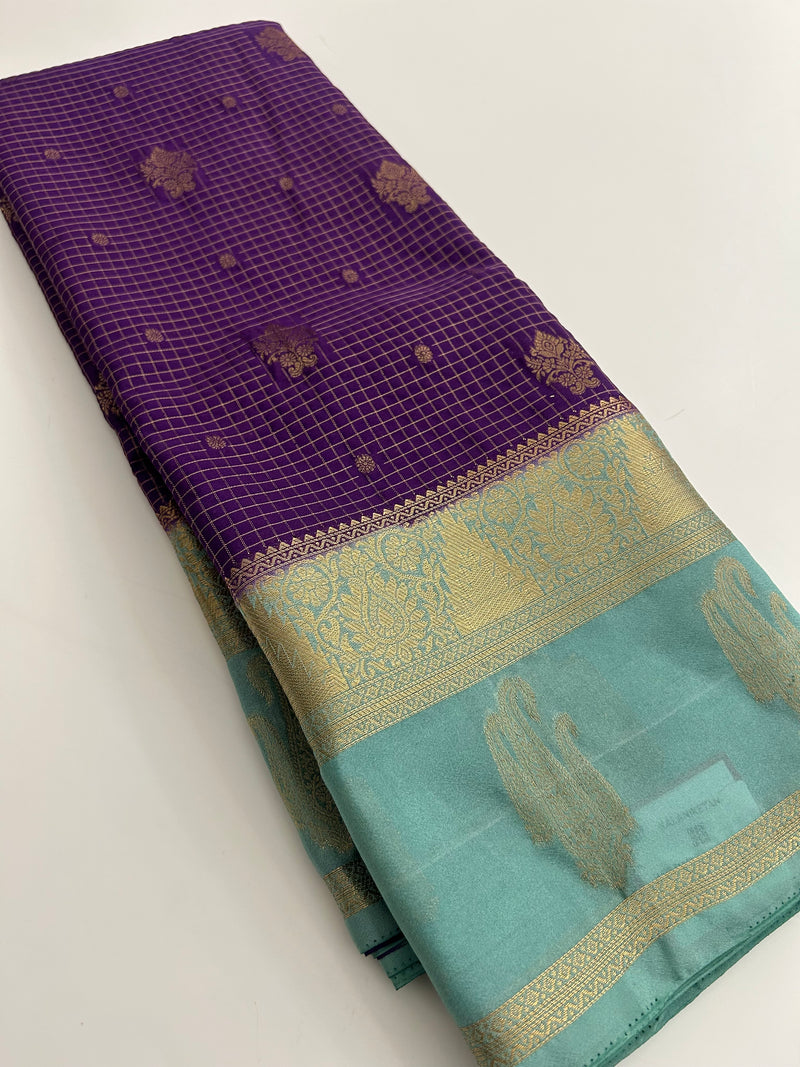 Semi Mysore Silk Saree-JU31