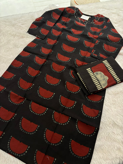 3 Piece Kurti Regular Fit Straight