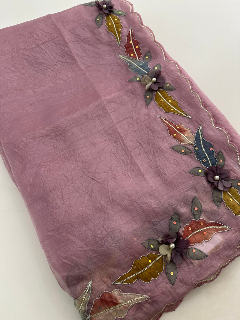 Organza Work Fancy Appliqué Work-M24