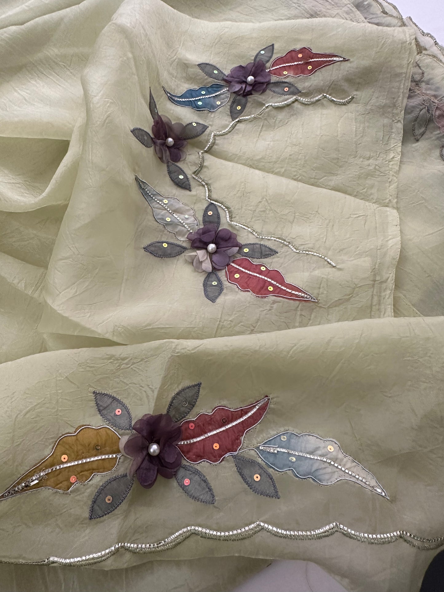 Organza Work Fancy Appliqué Work-M24