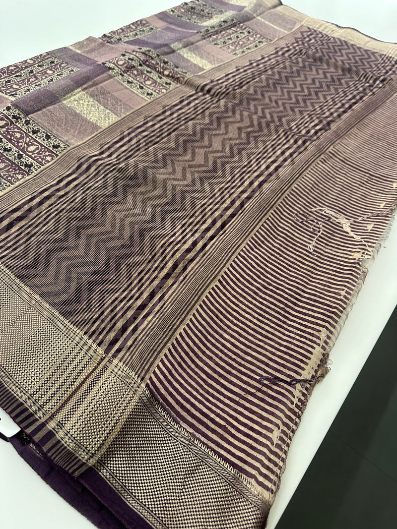 Printed Chanderi Fancy Saree-JU31