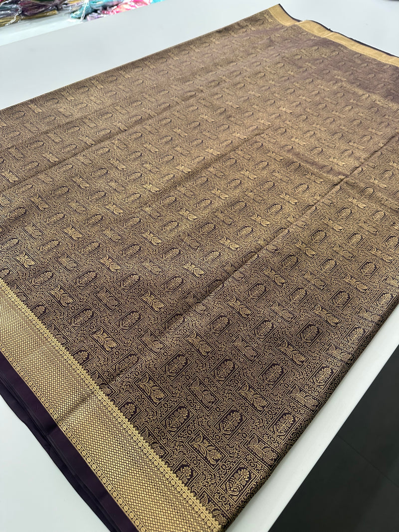 Kanchi Semi Silk Tissue Brocade-JU10