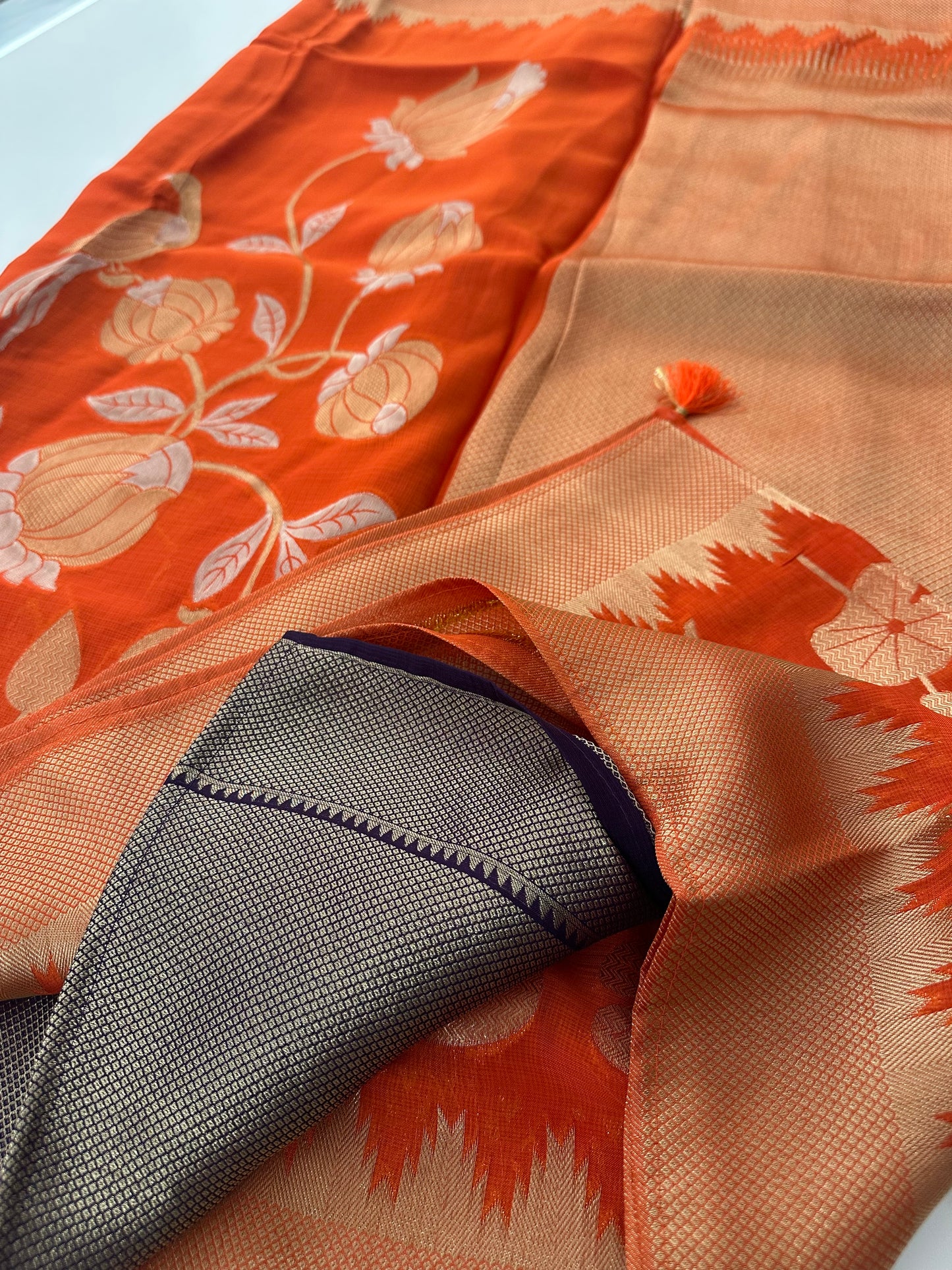 Jute Chiffon Premium Designer Saree-M26