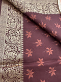 Kalamkari Printed Crape-JU14