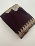 Designer Saree - Wine Crepe Georgette JU17