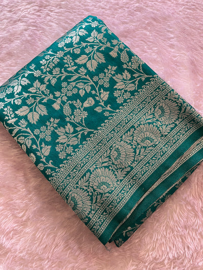Tussar Silver Brocade