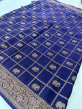 Tussar Silk Fancy Sarees,, comes in checks and elephant buttas all over 🌹-JU30