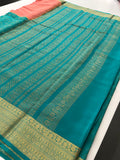 Pure 120GSM Mysore Crape Silk Sarees🌹 Silk Mark Certified 🦋
Comes in Golden Zari in Half Brocade Half Plaim Concept🌹-JU31