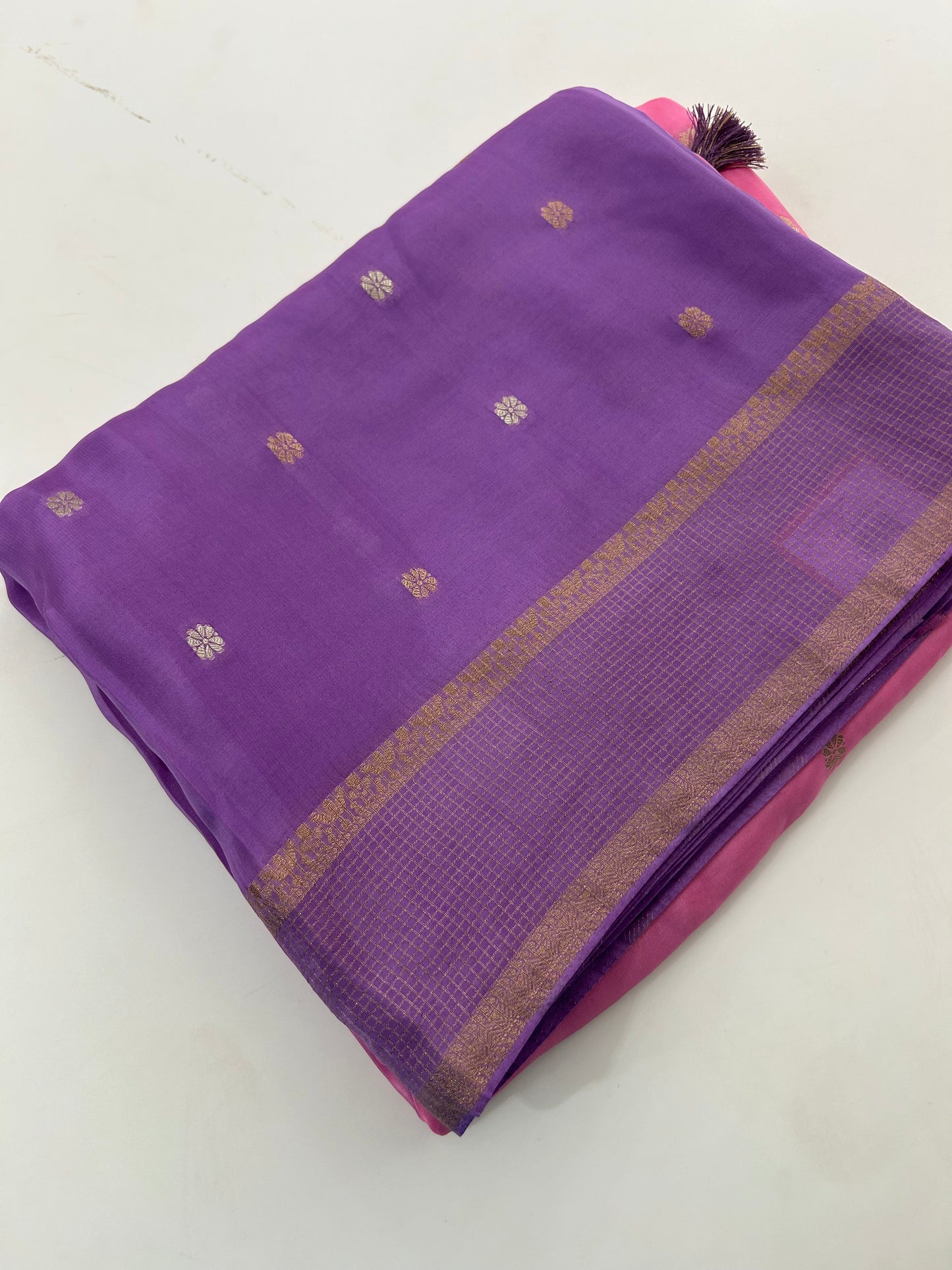 Banarsi Viscose Faded Saree-M18