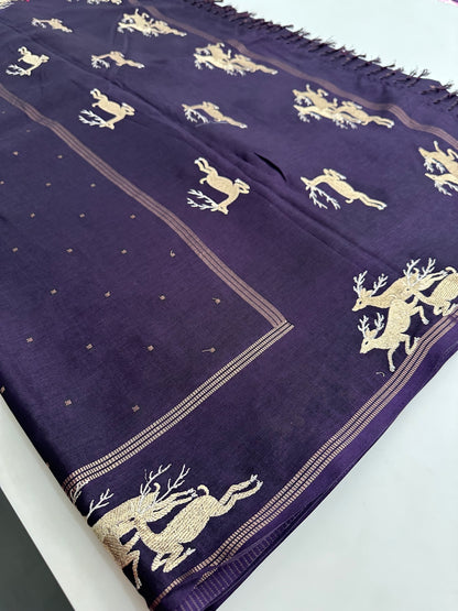 Premium Tussar Work Gold weaving BUTTAS -M25
