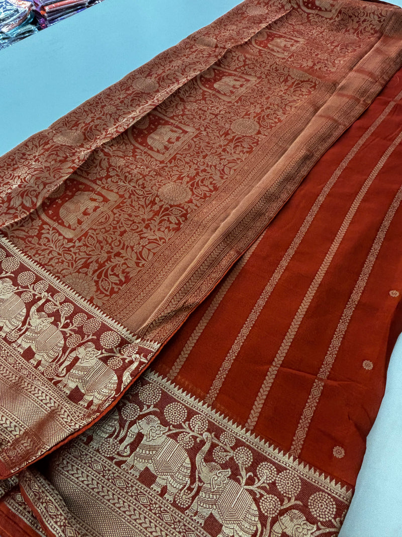 Premium Laser Chiffon Saree-M15