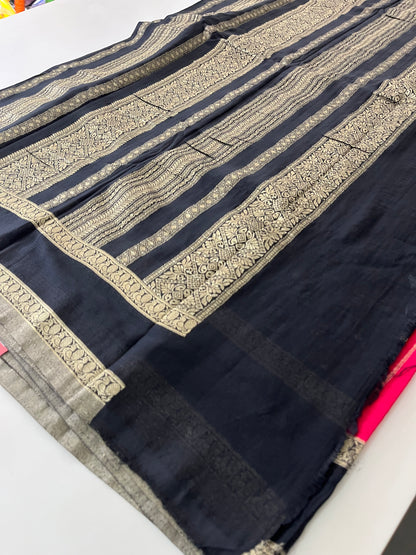 Designer crape chinnon saree