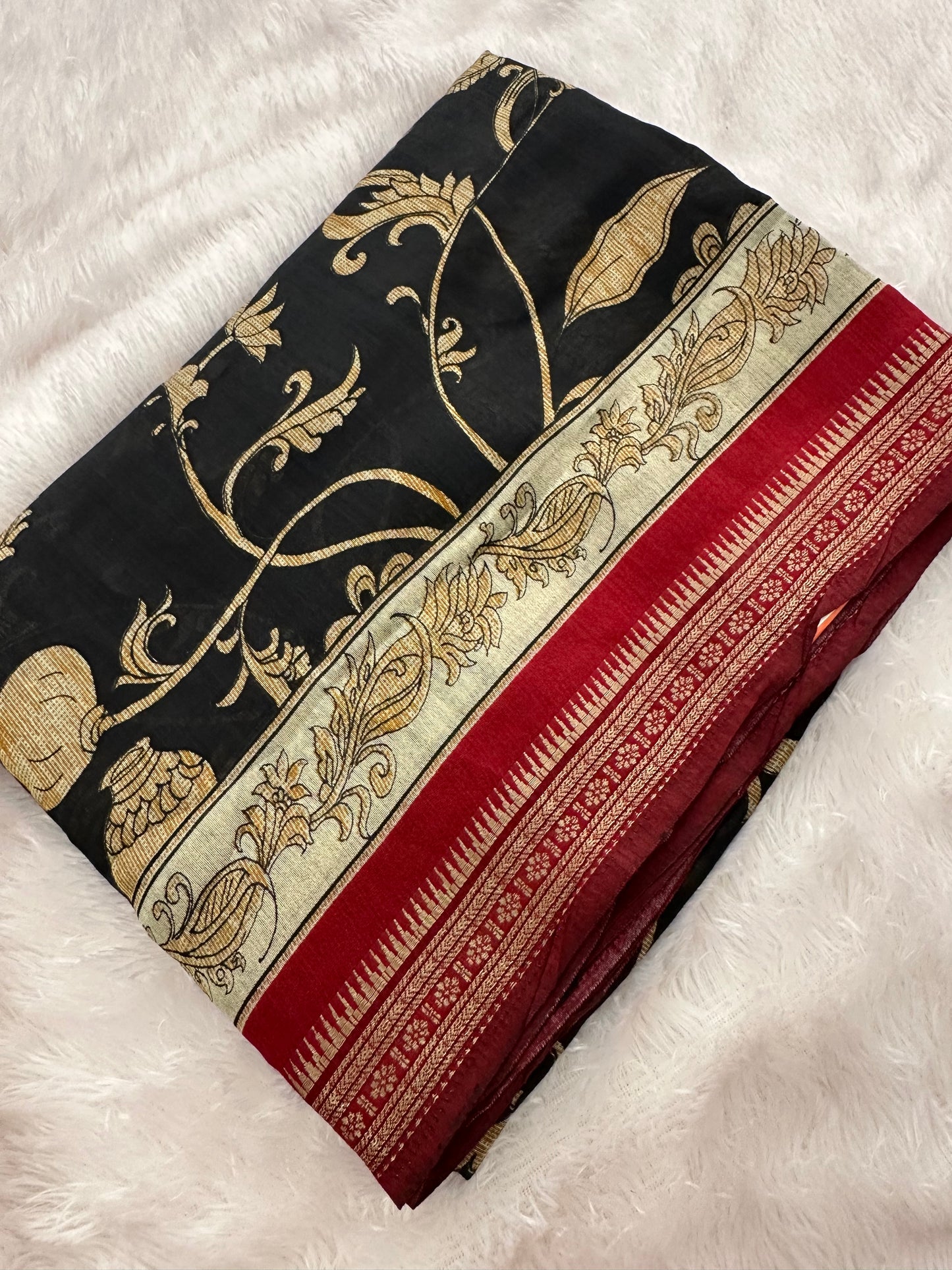 Kalamkari Crape Chiffon-A16