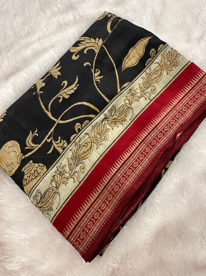 Kalamkari Crape Chiffon-A16