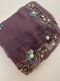 Organza Appliqué Work saree -M27