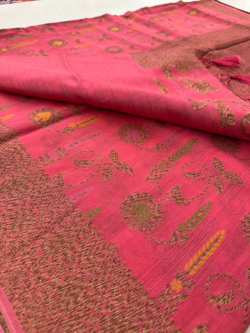 Premium Jute Tussar Fancy Saree-J9