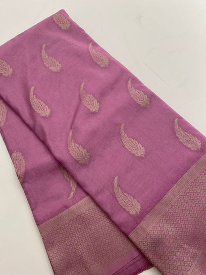 310 Banarasi silky single leaf buttas