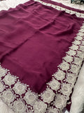 Soft Organza Silver Work-M12