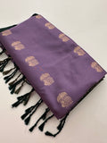 New Semi Soft silk Sarees From Kanchi in beatiful Borders-JU20