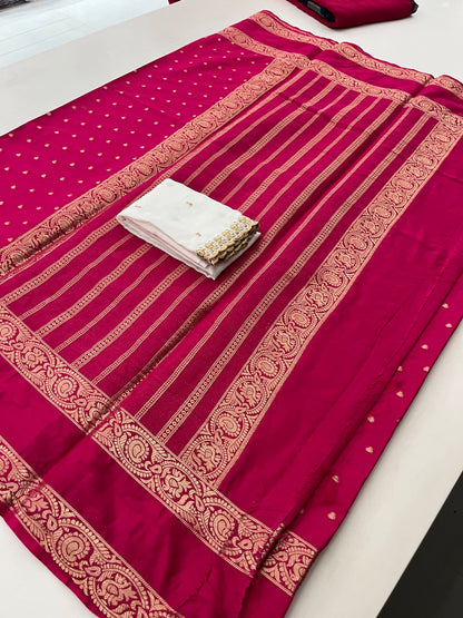 Semi Crepe  Silk Saree