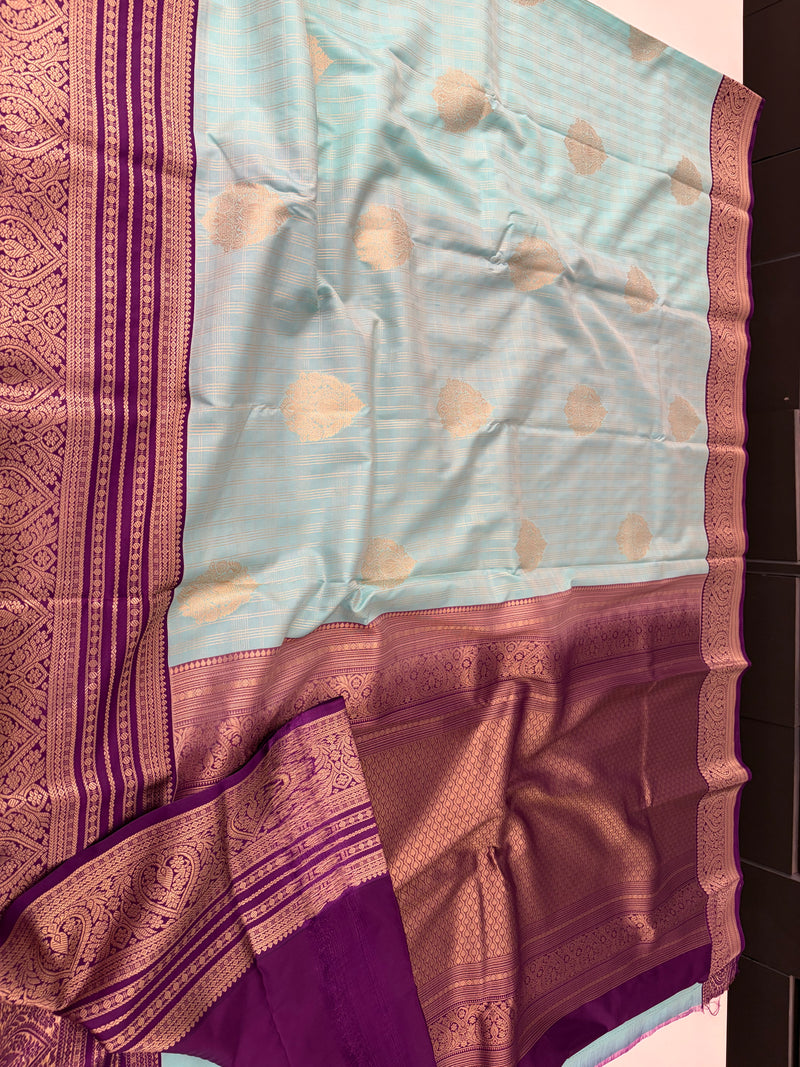 Semi Kanchi Silk Saree-JU31