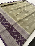 Crape Viscose Fancy Sarees-AU4