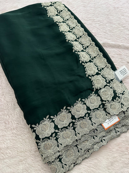 Soft Organza Silver Work-M12