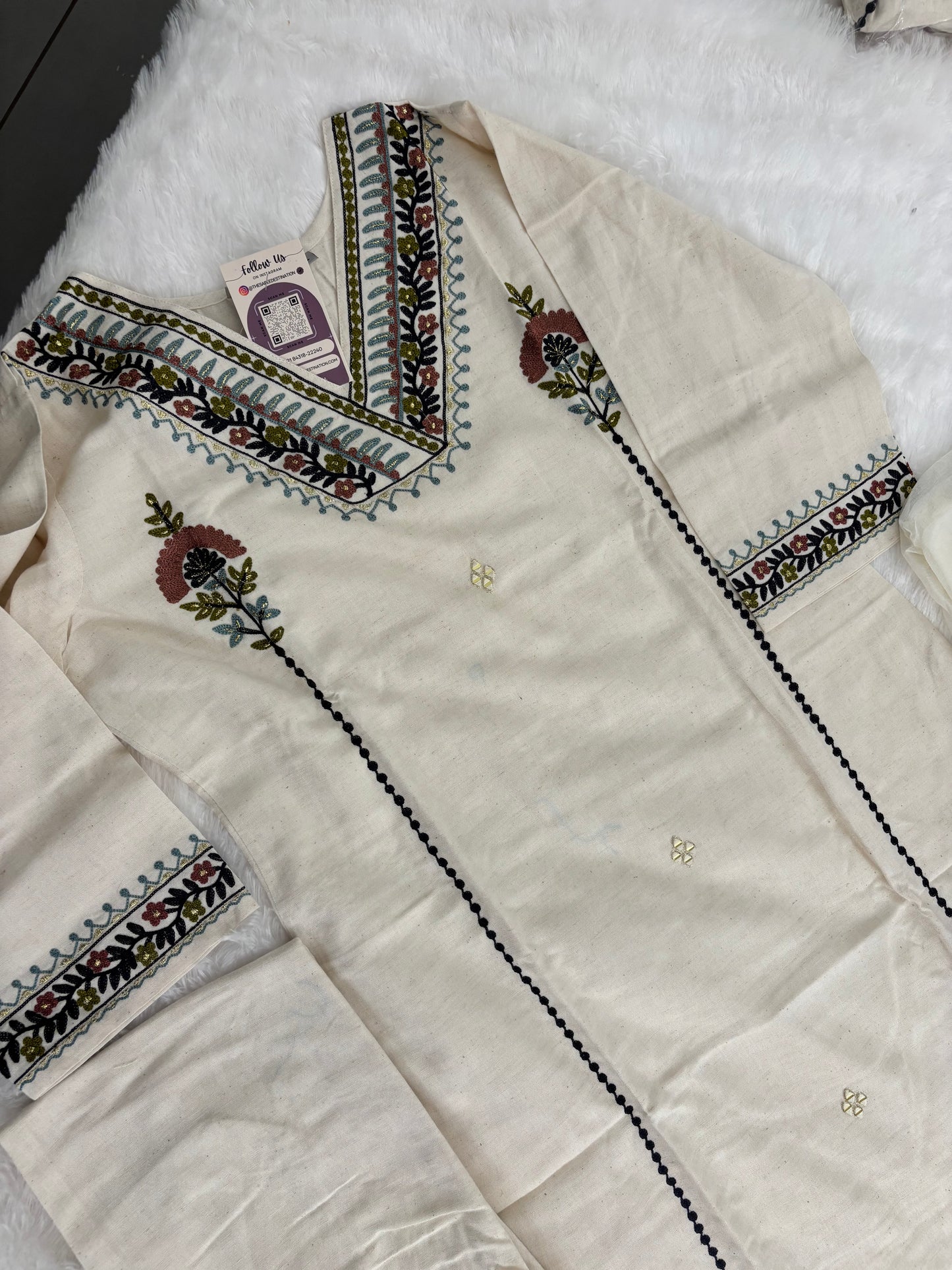 White Cotton Dress Washed Fabric No Transparent