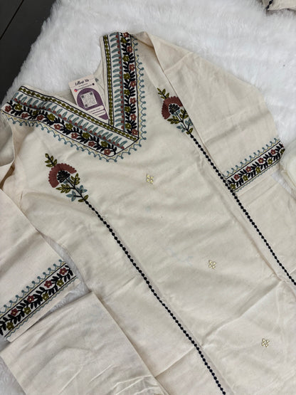 White Cotton Dress Washed Fabric No Transparent