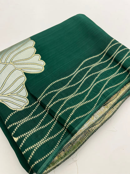 Chinnon Silk Premium Lily Green x Red-1121