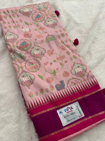 Ikkat Print Crape Chiffon-M26