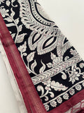 Kalamkari Tussar Printed-M26