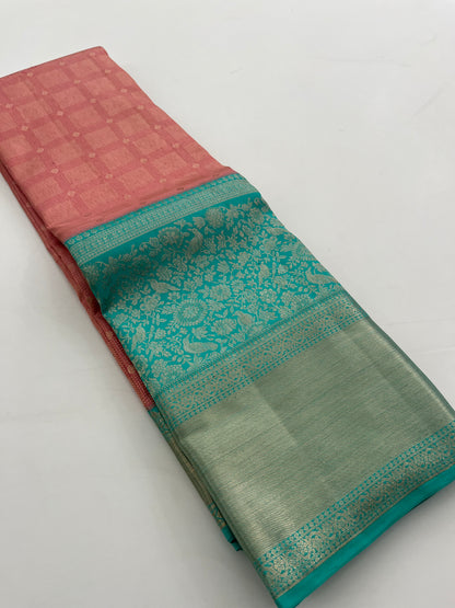 Pure Kanchipuram silk saree with silk mark certified