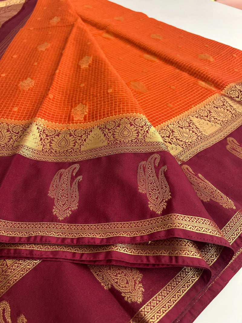 Semi Mysore Silk Saree-JU31