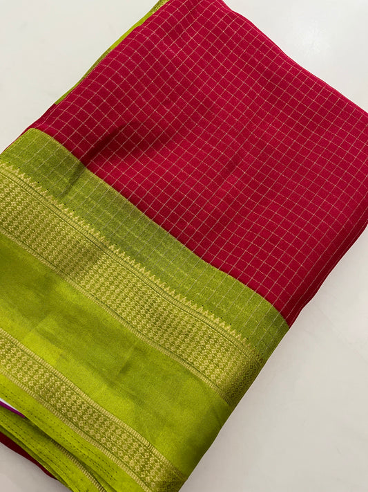 Crepe Chiffon Check