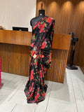 Premium daily wear printed chiffon sarees 🌹 JU26