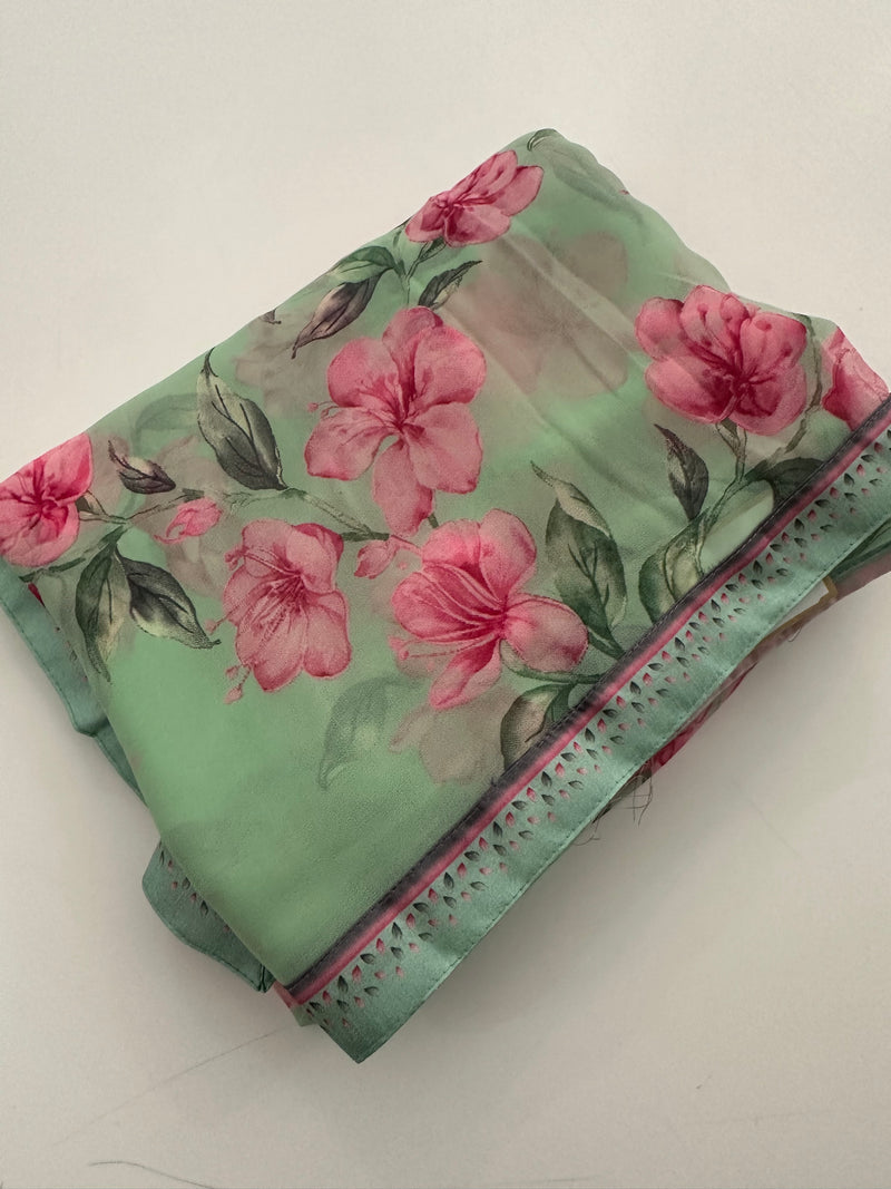 Premium floral printed Chiffons -AU4