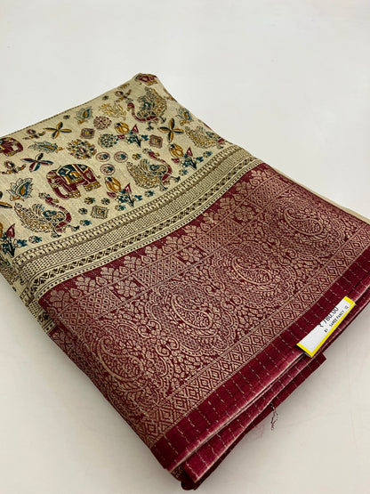 Tussar Fancy Printed