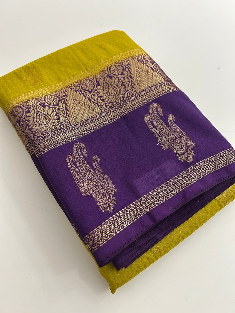 Semi Mysore Silk Saree-JU31