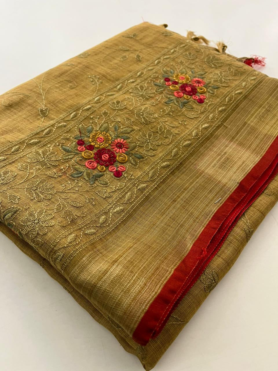 Designer linen Fancy Embroidery Buttas