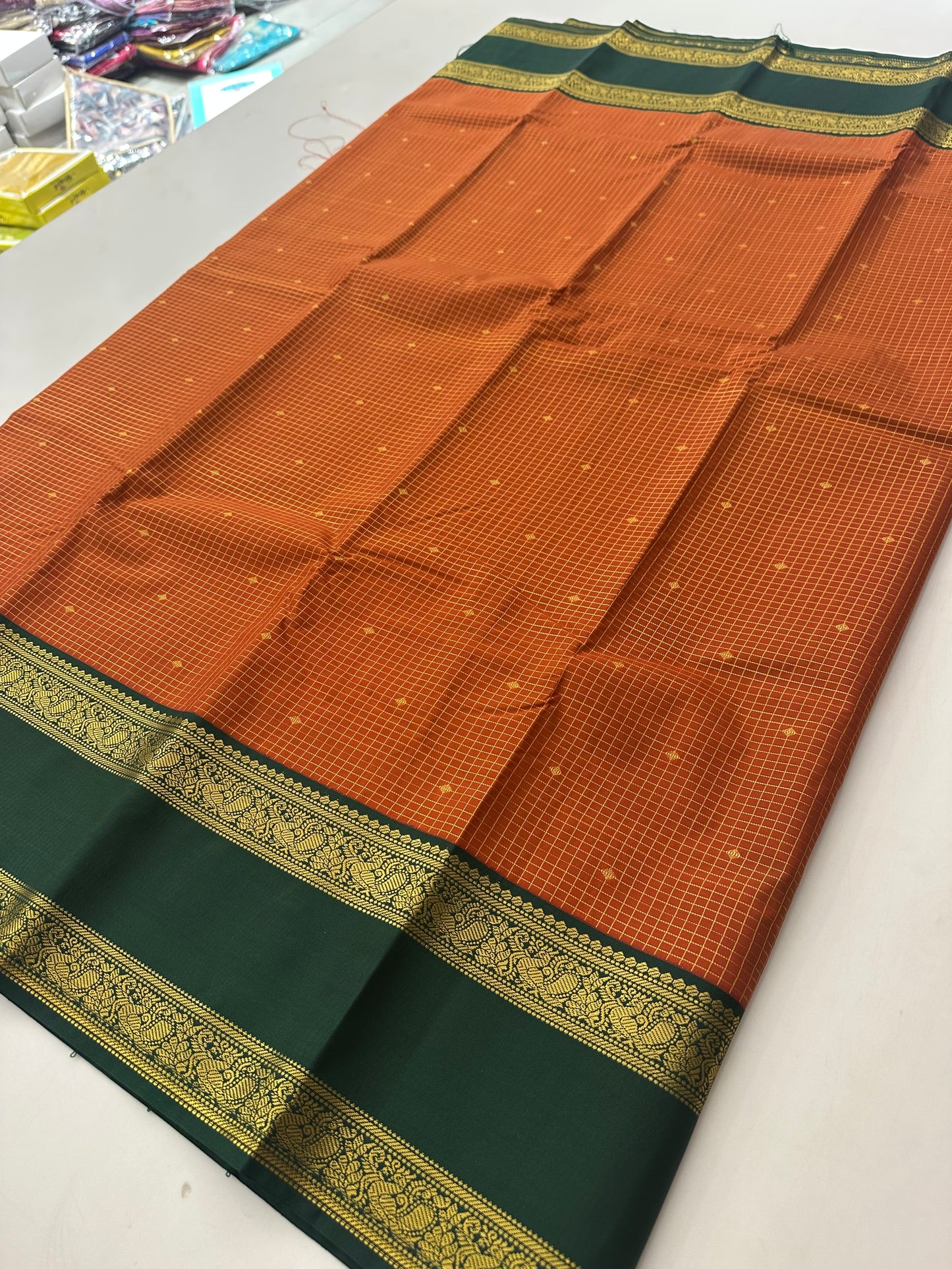 Semi Kanchi/Vegan Silk Saree-11