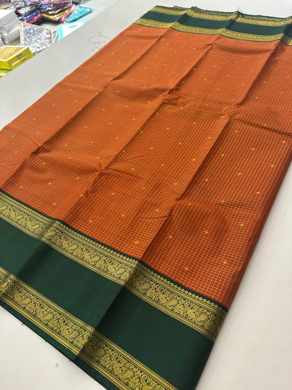 Semi Kanchi/Vegan Silk Saree-11