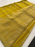 Cut Dana Work Border Chinnon Saree -AU6