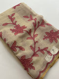 Appliqué work linen sarees🌹 -AU5